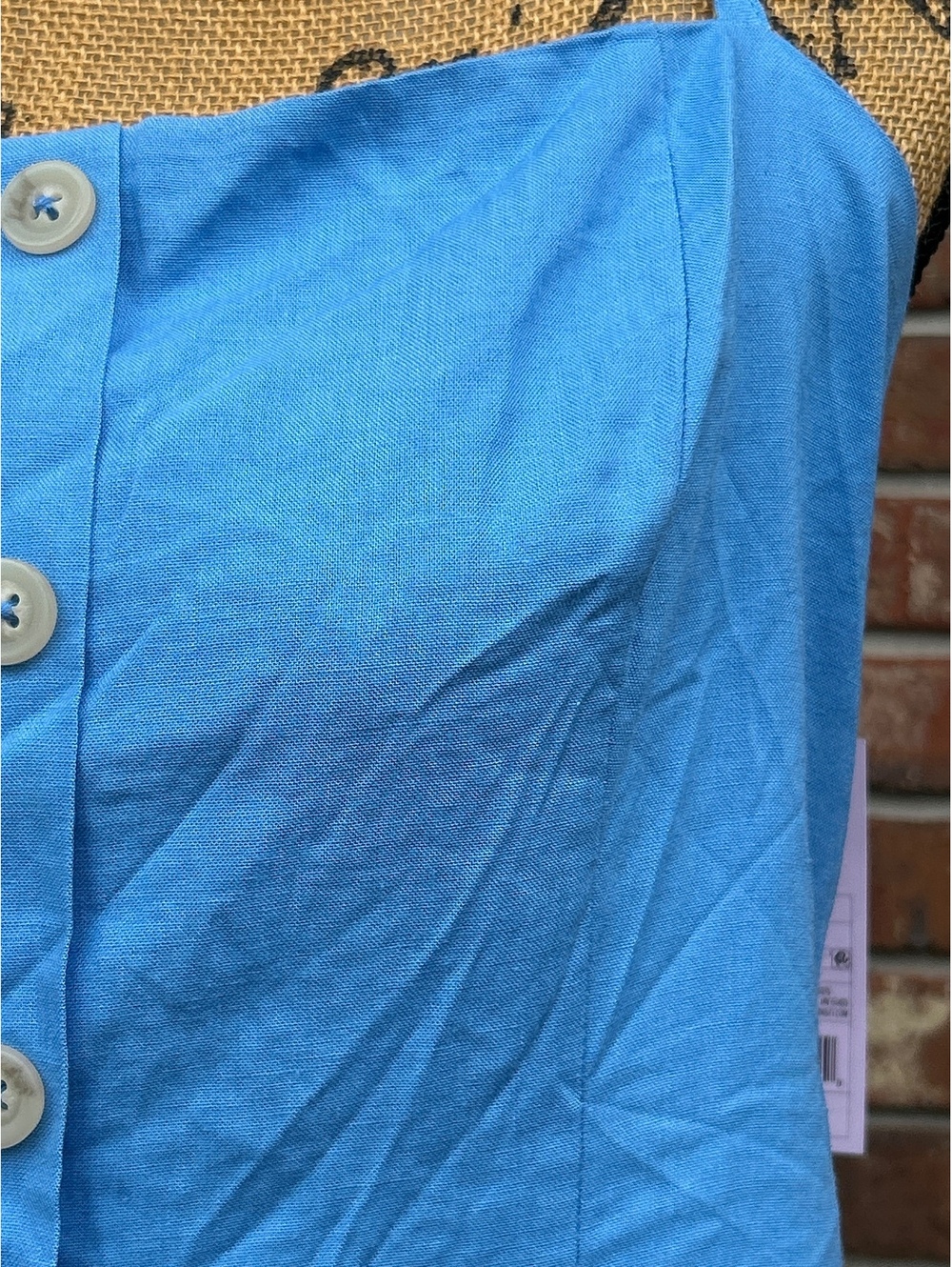 Target Blue Button-Front Sundress Large